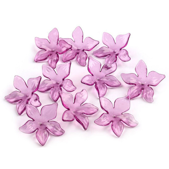 Kunststoffperlen blüte/rock ø 25–29 mm - Transparent (800 Stücke) Kunststoffperlen blüte/rock ø 25–29 mm - Transparent (800 Stücke)