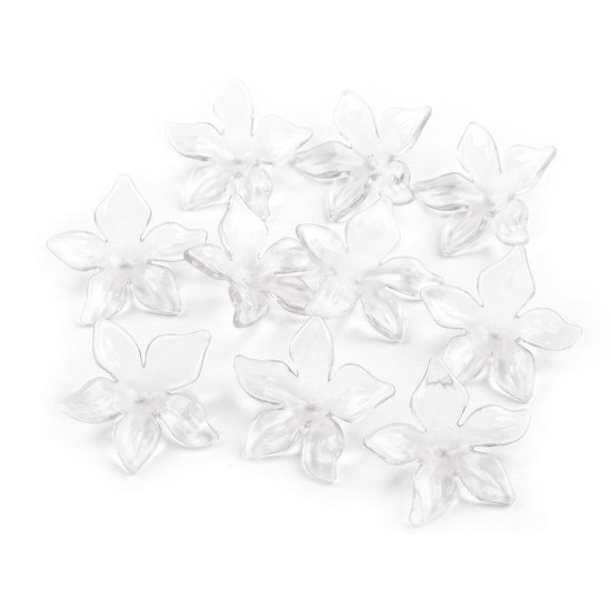 Kunststoffperlen blüte/rock ø 25–29 mm - Transparent (800 Stücke) Kunststoffperlen blüte/rock ø 25–29 mm - Transparent (800 Stücke)