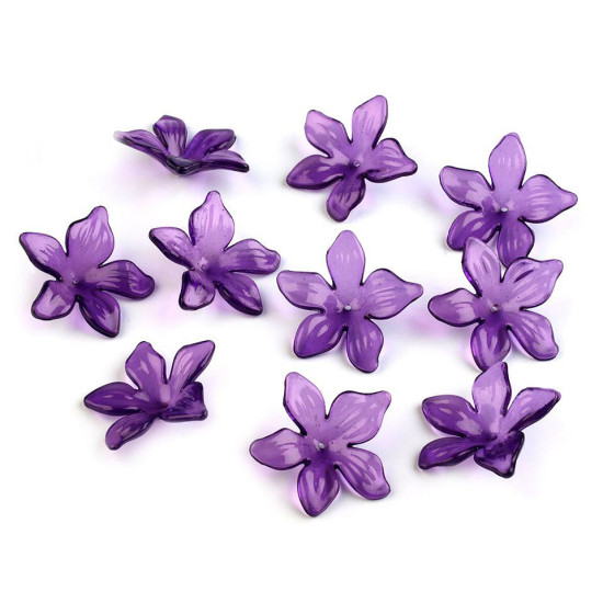 Kunststoffperlen blüte/rock ø 25–29 mm - Transparent (800 Stücke) Kunststoffperlen blüte/rock ø 25–29 mm - Transparent (800 Stücke)