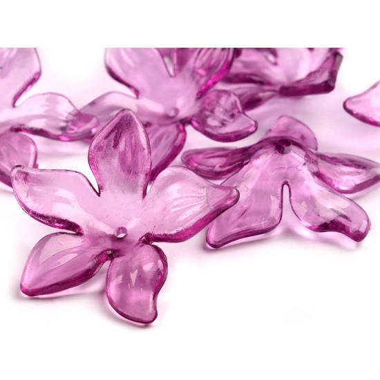 Kunststoffperlen blüte/rock ø 25–29 mm - Transparent (800 Stücke) Kunststoffperlen blüte/rock ø 25–29 mm - Transparent (800 Stücke)