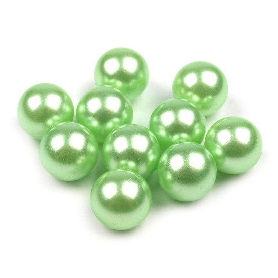 Dekoracyjne perełki / kuleczki bez dziurek ø10 mm - Zielony jasny (30 Sztuki) Dekoracyjne perełki / kuleczki bez dziurek ø10 mm - Zielony jasny (30 Sztuki)