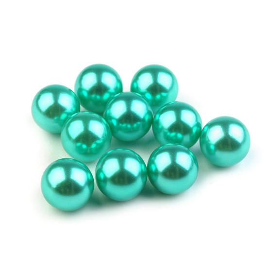 Dekoracyjne perełki / kuleczki bez dziurek ø10 mm - Zielony jasny (30 Sztuki) Dekoracyjne perełki / kuleczki bez dziurek ø10 mm - Zielony jasny (30 Sztuki)