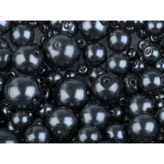 Szklane woskowane perły mix rozmiarów ø4-12 mm - Srebrny (50 Gramy) Szklane woskowane perły mix rozmiarów ø4-12 mm - Srebrny (50 Gramy)