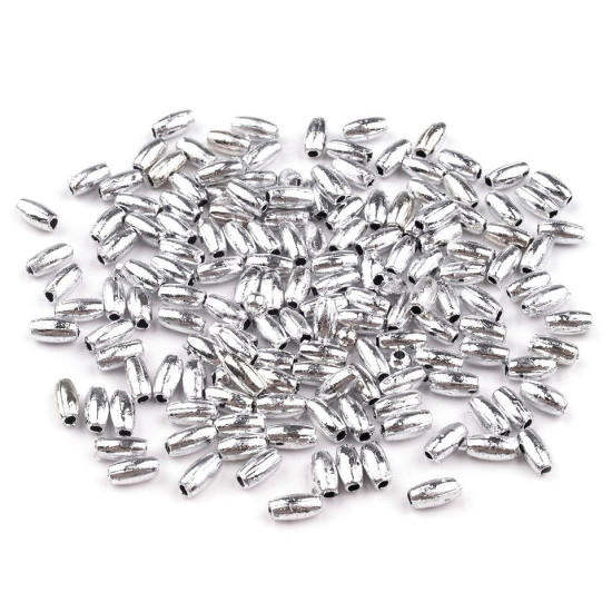 Imitation de perle en plastique glance, 3 x 6 mm, grain de riz - Glace bleue (10 Grammes) Imitation de perle en plastique glance, 3 x 6 mm, grain de riz - Glace bleue (10 Grammes)