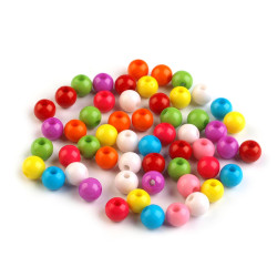 Acrylperlen color mix ø7 mm - Mix (100 Gramm)