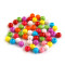 Mélange de perles rondes en plastique de couleur, ø 7 mm - Mélange (100 Grammes)