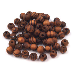 Koraliki drewniane strip ø8 mm - Sosna (10 Gramy)