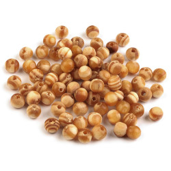 Koraliki drewniane strip ø8 mm - Sosna (10 Gramy)
