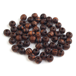 Koraliki drewniane strip ø8 mm - Sosna (10 Gramy)