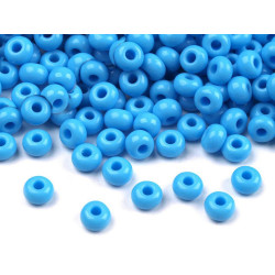 Rokail - koraliki szklane preciosa 6/0 - 4mm - Niebieski lazurowy (20 Gramy)