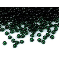 Rokail - koraliki szklane preciosa 11/0 - 2 mm - Zielony ciemny (20 Gramy)