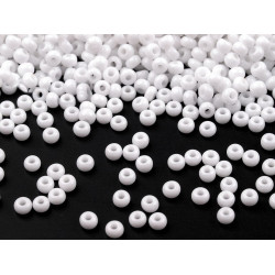 Rokail - koraliki szklane preciosa 11/0 - 2 mm - White (20 Gramy)