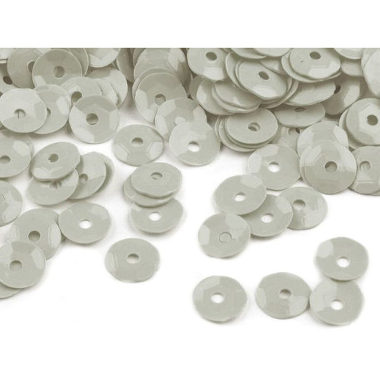 Loose cupped sequins  ø6 mm - Silver (50 Grams)