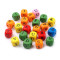 Mărgele cubice din lemn cu litere, 10x10 mm - Mix (1000 Grame)