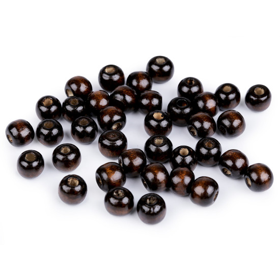 Koraliki drewniane ø10 mm - Czerwony (100 Gramy) Koraliki drewniane ø10 mm - Czerwony (100 Gramy)