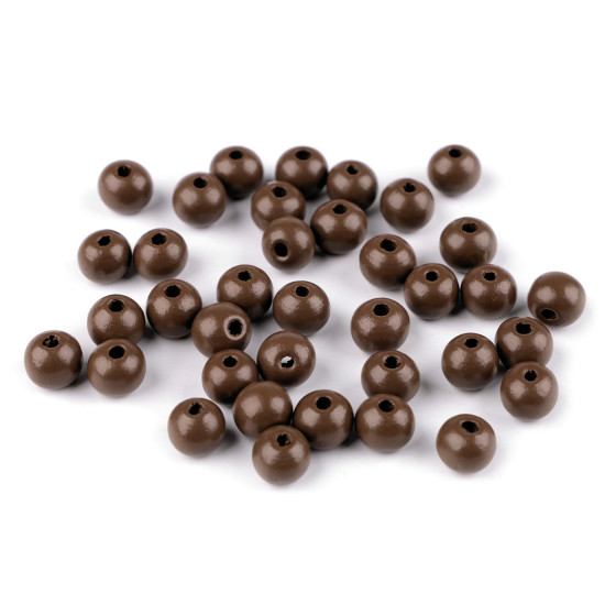 Koraliki drewniane ø10 mm - Czerwony (100 Gramy) Koraliki drewniane ø10 mm - Czerwony (100 Gramy)