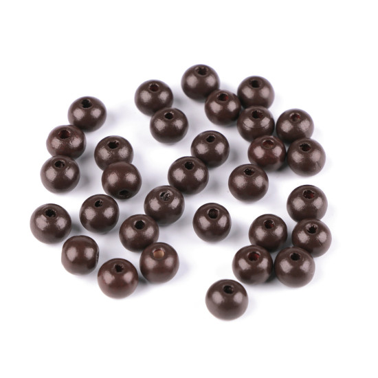 Koraliki drewniane ø10 mm - Czerwony (100 Gramy) Koraliki drewniane ø10 mm - Czerwony (100 Gramy)