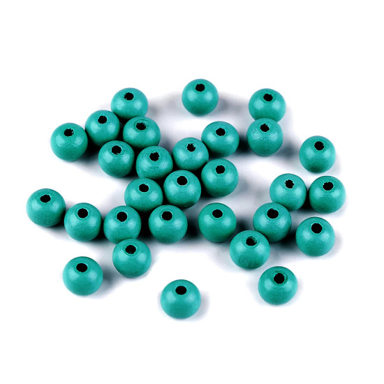 Koraliki drewniane ø10 mm - Czerwony (100 Gramy) Koraliki drewniane ø10 mm - Czerwony (100 Gramy)