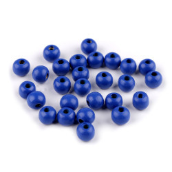 Koraliki drewniane ø10 mm - Niebieski (100 Gramy)