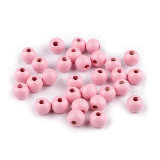 Koraliki drewniane ø10 mm - Czerwony (100 Gramy) Koraliki drewniane ø10 mm - Czerwony (100 Gramy)