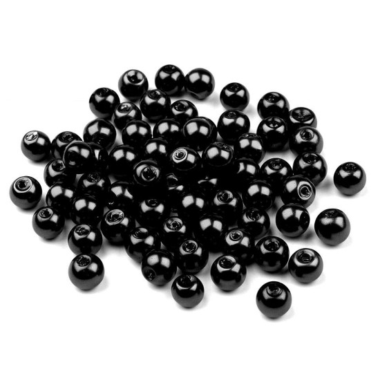 Szklane woskowane perły ø6 mm - Zielony ciemny (50 Gramy) Szklane woskowane perły ø6 mm - Zielony ciemny (50 Gramy)