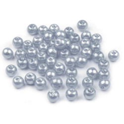 Imitation de perles rondes en verre, ø 6 mm - Argent (1000 Grammes)