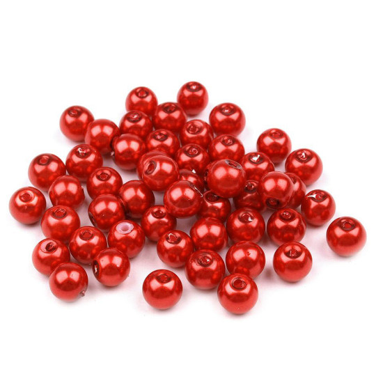 Szklane woskowane perły ø6 mm - Zielony ciemny (50 Gramy) Szklane woskowane perły ø6 mm - Zielony ciemny (50 Gramy)