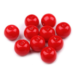 Szklane woskowane perły ø10 mm - Purpurowy (1000 Gramy)