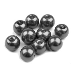 Üveg teklagyöngyök ø10 mm - Ezüst söt (1000 Grammok)