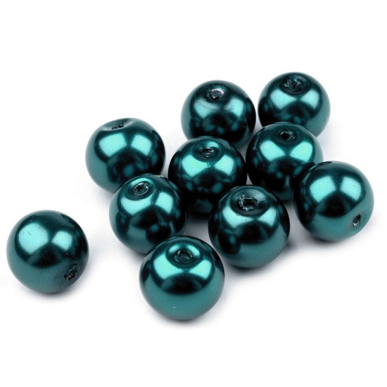 Szklane woskowane perły ø10 mm - Niebieski paryski (1000 Gramy) Szklane woskowane perły ø10 mm - Niebieski paryski (1000 Gramy)