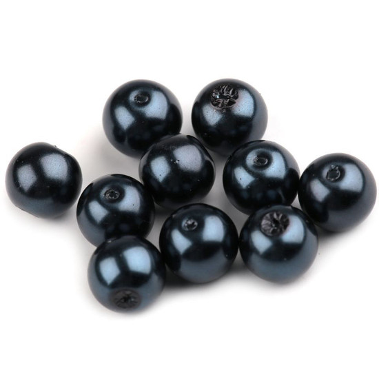Szklane woskowane perły ø10 mm - Niebieski paryski (1000 Gramy) Szklane woskowane perły ø10 mm - Niebieski paryski (1000 Gramy)