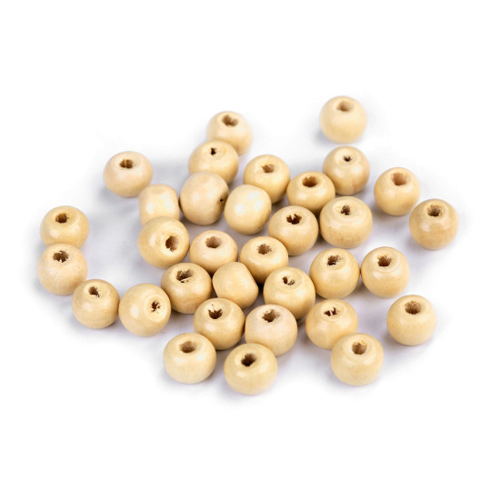 Koraliki drewniane ø8-9 mm - Czerwony (20 Gramy) Koraliki drewniane ø8-9 mm - Czerwony (20 Gramy)