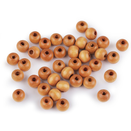 Koraliki drewniane ø8-9 mm - Czerwony (20 Gramy) Koraliki drewniane ø8-9 mm - Czerwony (20 Gramy)