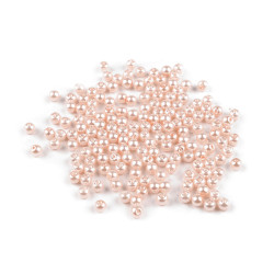 Sklenené voskové perly  ø4mm - Ružová najsv. (250 Gramy)