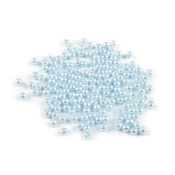 Sklenené voskové perly  ø4mm - Modrá ľadová (250 Gramy)