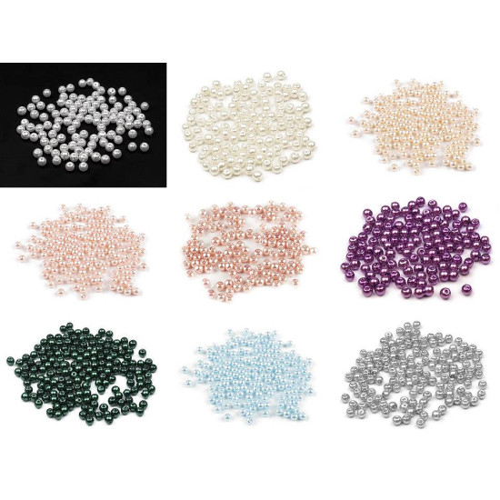Sklenené voskové perly ø4mm - Modrá ľadová (50 Gramy) Sklenené voskové perly ø4mm - Modrá ľadová (50 Gramy)