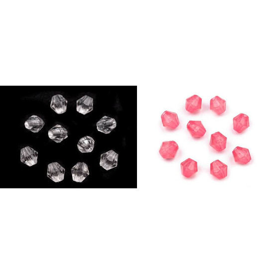 Acrylperlen dopppelkegel / bicone 4x4 mm - Transparent (20 Gramm) Acrylperlen dopppelkegel / bicone 4x4 mm - Transparent (20 Gramm)