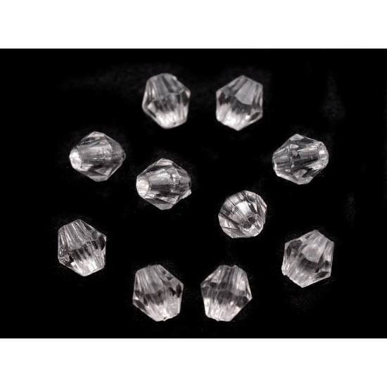 Acrylperlen dopppelkegel / bicone 4x4 mm - Transparent (20 Gramm) Acrylperlen dopppelkegel / bicone 4x4 mm - Transparent (20 Gramm)