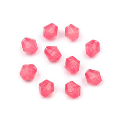 Acrylperlen dopppelkegel / bicone  4x4 mm - Pink (100 Gramm)