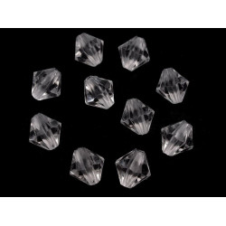 Acrylperlen doppelkegel / bicone 8x8 mm - Transparent (100 Gramm)