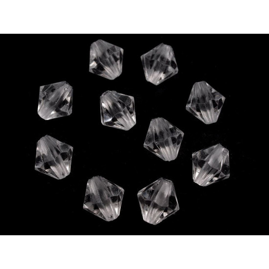 Acrylperlen doppelkegel / bicone 8x8 mm - Transparent (20 Gramm) Acrylperlen doppelkegel / bicone 8x8 mm - Transparent (20 Gramm)