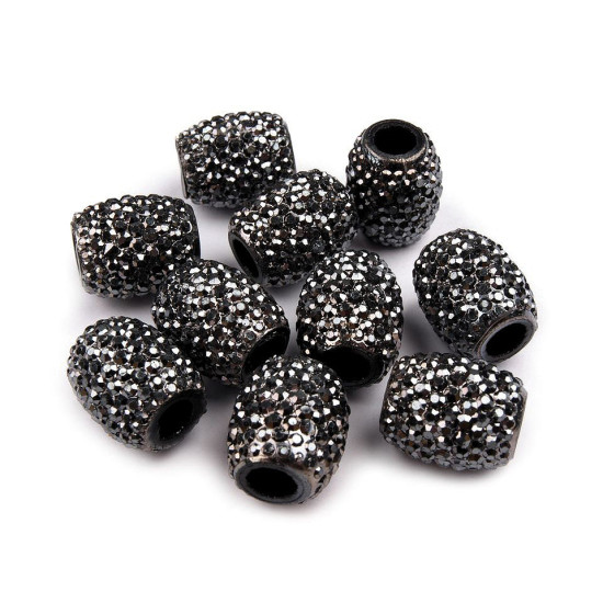 Plastikowe koraliki 13x15mm, duży otwór do przewlekania - Srebrny (5 Sztuki) Plastikowe koraliki 13x15mm, duży otwór do przewlekania - Srebrny (5 Sztuki)