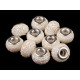 Koraliki 9x14mm, duży otwór do przewlekania - Srebrny (10 Sztuki) Koraliki 9x14mm, duży otwór do przewlekania - Srebrny (10 Sztuki)