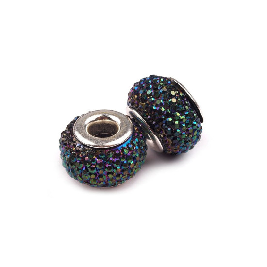 Koraliki 9x14mm, duży otwór do przewlekania - Srebrny (10 Sztuki) Koraliki 9x14mm, duży otwór do przewlekania - Srebrny (10 Sztuki)