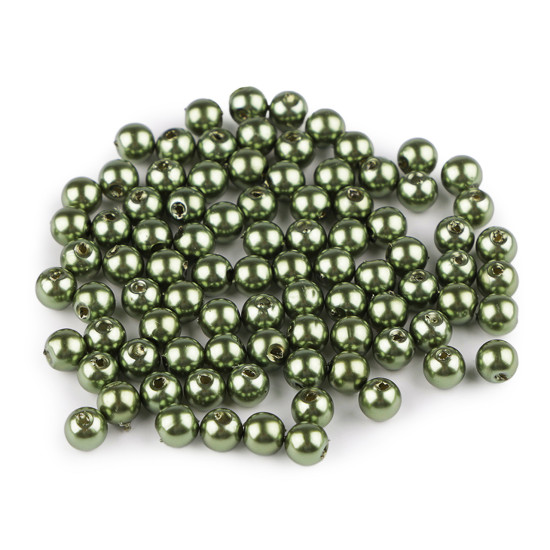 Plastikowe koraliki woskowane / perły glance ø6 mm - Różowy fiolet (100 Gramy)