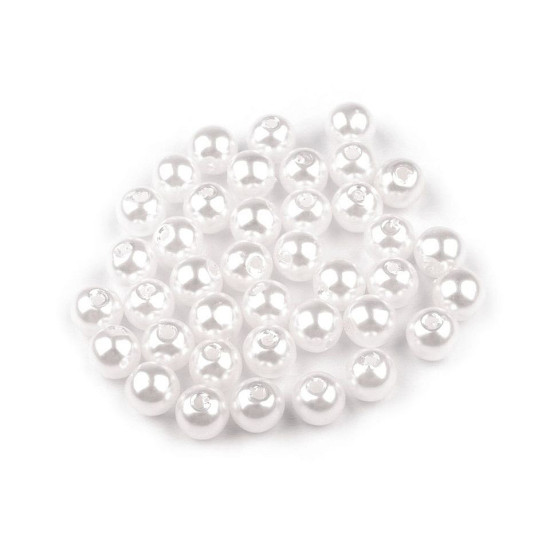 Plastikowe koraliki woskowane / perły glance ø6 mm - Różowy fiolet (100 Gramy)