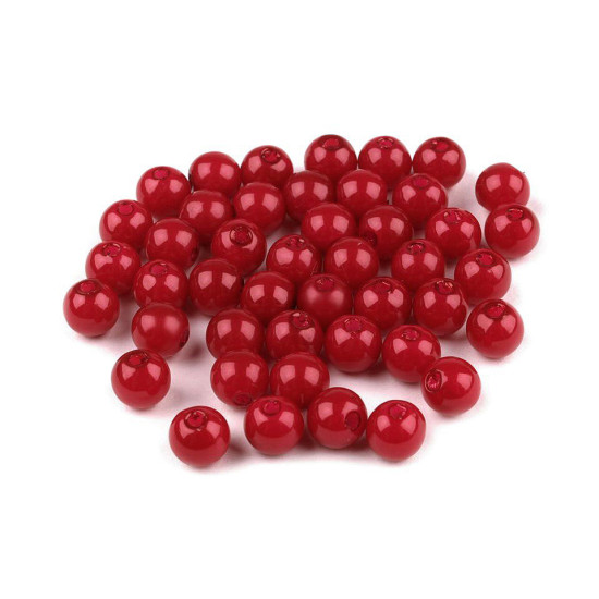 Plastikowe koraliki woskowane / perły glance ø6 mm - Różowy fiolet (100 Gramy)
