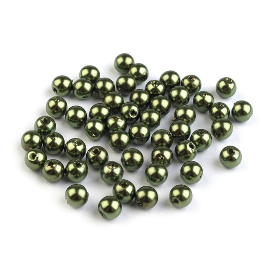 Plastikowe koraliki woskowane / perły glance ø6 mm - Różowy fiolet (100 Gramy)