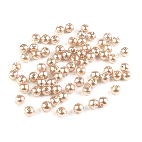 Plastic imitation pearl beads glance ø5 mm - Cream (10 Grams) Plastic imitation pearl beads glance ø5 mm - Cream (10 Grams)