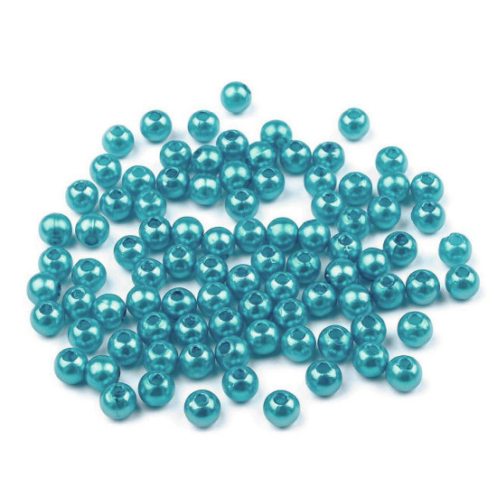 Plastic imitation pearl beads glance ø5 mm - Cream (10 Grams) Plastic imitation pearl beads glance ø5 mm - Cream (10 Grams)